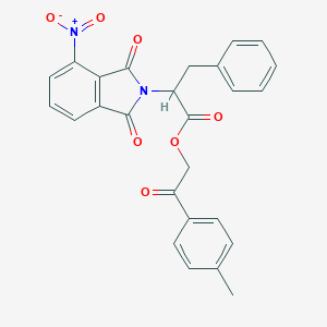 molecular formula C26H20N2O7 B410035 2-(4-methylphenyl)-2-oxoethyl 2-(4-nitro-1,3-dioxo-1,3-dihydro-2H-isoindol-2-yl)-3-phenylpropanoate 