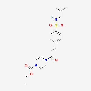 ethyl 4-(3-{4-[(isobutylamino)sulfonyl]phenyl}propanoyl)-1-piperazinecarboxylate