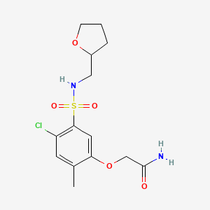 2-(4-chloro-2-methyl-5-{[(tetrahydro-2-furanylmethyl)amino]sulfonyl}phenoxy)acetamide