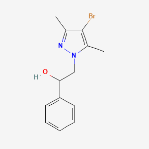 2-(4-bromo-3,5-dimethyl-1H-pyrazol-1-yl)-1-phenylethanol