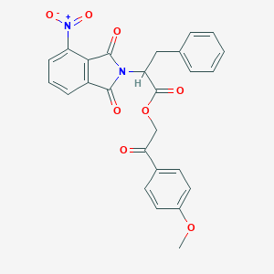 B410047 2-(4-methoxyphenyl)-2-oxoethyl 2-{4-nitro-1,3-dioxo-1,3-dihydro-2H-isoindol-2-yl}-3-phenylpropanoate CAS No. 335390-84-6