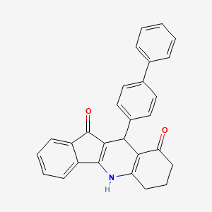 10-(biphenyl-4-yl)-6,7,8,10-tetrahydro-5H-indeno[1,2-b]quinoline-9,11-dione