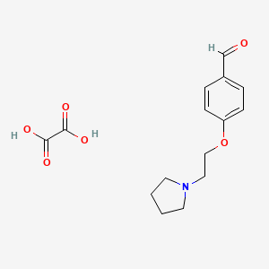 Oxalic acid;4-(2-pyrrolidin-1-ylethoxy)benzaldehyde