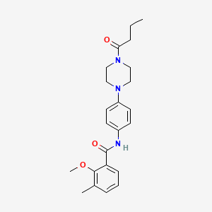 N-[4-(4-butanoylpiperazin-1-yl)phenyl]-2-methoxy-3-methylbenzamide