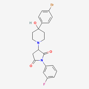 3-[4-(4-bromophenyl)-4-hydroxy-1-piperidinyl]-1-(3-fluorophenyl)-2,5-pyrrolidinedione