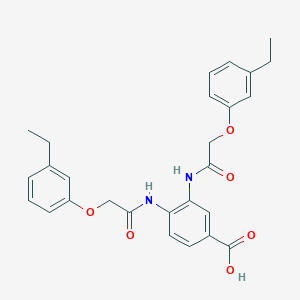 3,4-bis{[(3-ethylphenoxy)acetyl]amino}benzoic acid