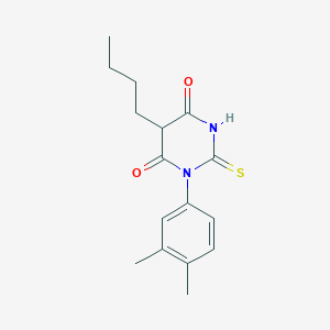 5-Butyl-1-(3,4-dimethylphenyl)-2-sulfanylidene-1,3-diazinane-4,6-dione