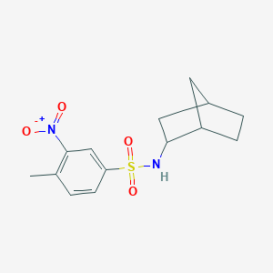 molecular formula C14H18N2O4S B410056 N-bicyclo[2.2.1]hept-2-yl-3-nitro-4-methylbenzenesulfonamide 