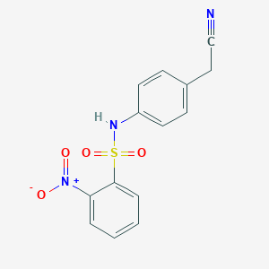 molecular formula C14H11N3O4S B410057 N-[4-(cyanomethyl)phenyl]-2-nitrobenzenesulfonamide 