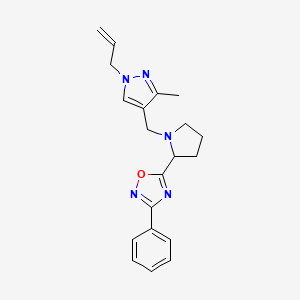 5-{1-[(1-allyl-3-methyl-1H-pyrazol-4-yl)methyl]pyrrolidin-2-yl}-3-phenyl-1,2,4-oxadiazole