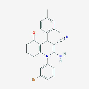 2-amino-1-(3-bromophenyl)-4-(2,4-dimethylphenyl)-5-oxo-1,4,5,6,7,8-hexahydro-3-quinolinecarbonitrile