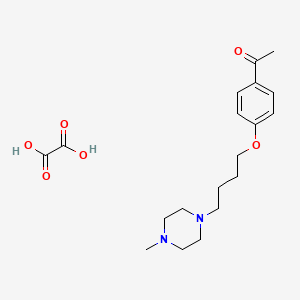 molecular formula C19H28N2O6 B4100596 1-[4-[4-(4-Methylpiperazin-1-yl)butoxy]phenyl]ethanone;oxalic acid 