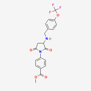 Methyl 4-(2,5-dioxo-3-{[4-(trifluoromethoxy)benzyl]amino}pyrrolidin-1-yl)benzoate