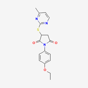 1-(4-Ethoxyphenyl)-3-[(4-methylpyrimidin-2-yl)sulfanyl]pyrrolidine-2,5-dione