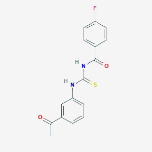 molecular formula C16H13FN2O2S B410065 N-[(3-acetylphenyl)carbamothioyl]-4-fluorobenzamide 