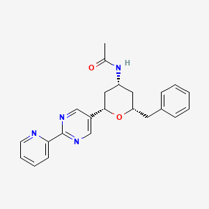 N-[(2S*,4R*,6S*)-2-benzyl-6-(2-pyridin-2-ylpyrimidin-5-yl)tetrahydro-2H-pyran-4-yl]acetamide