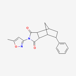 molecular formula C19H18N2O3 B4100685 2-(5-methyl-1,2-oxazol-3-yl)-5-phenylhexahydro-1H-4,7-methanoisoindole-1,3(2H)-dione 