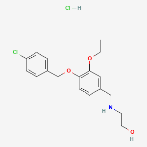 2-[[4-[(4-Chlorophenyl)methoxy]-3-ethoxyphenyl]methylamino]ethanol;hydrochloride