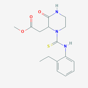 Methyl 2-(1-{[(2-ethylphenyl)amino]thioxomethyl}-3-oxopiperazin-2-yl)acetate