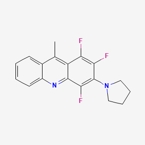 molecular formula C18H15F3N2 B4100714 1,2,4-Trifluoro-9-methyl-3-(pyrrolidin-1-YL)acridine 