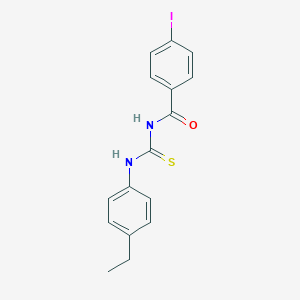 molecular formula C16H15IN2OS B410072 N-[(4-ethylphenyl)carbamothioyl]-4-iodobenzamide 