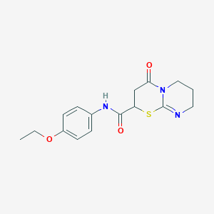 molecular formula C16H19N3O3S B4100724 N-(4-ethoxyphenyl)-4-oxo-3,4,7,8-tetrahydro-2H,6H-pyrimido[2,1-b][1,3]thiazine-2-carboxamide 