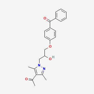 1-{1-[3-(4-benzoylphenoxy)-2-hydroxypropyl]-3,5-dimethyl-1H-pyrazol-4-yl}ethanone