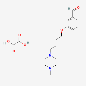 3-[4-(4-Methylpiperazin-1-yl)butoxy]benzaldehyde;oxalic acid