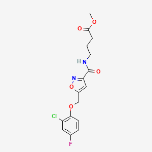 methyl 4-[({5-[(2-chloro-4-fluorophenoxy)methyl]-3-isoxazolyl}carbonyl)amino]butanoate