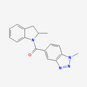 1-methyl-5-[(2-methyl-2,3-dihydro-1H-indol-1-yl)carbonyl]-1H-1,2,3-benzotriazole