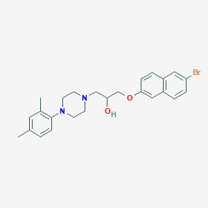 1-[(6-Bromonaphthalen-2-yl)oxy]-3-[4-(2,4-dimethylphenyl)piperazin-1-yl]propan-2-ol