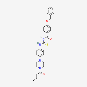 4-(benzyloxy)-N-({[4-(4-butyryl-1-piperazinyl)phenyl]amino}carbonothioyl)benzamide