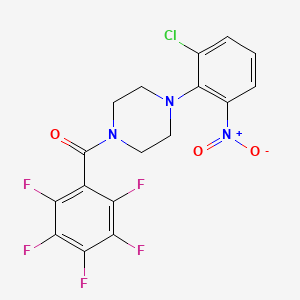 1-(2-chloro-6-nitrophenyl)-4-(pentafluorobenzoyl)piperazine