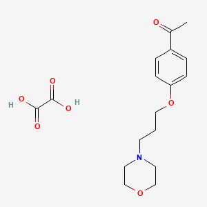 1-[4-(3-Morpholin-4-ylpropoxy)phenyl]ethanone;oxalic acid