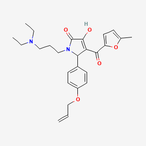 1-[3-(Diethylamino)propyl]-3-hydroxy-4-[(5-methyl(2-furyl))carbonyl]-5-(4-prop-2-enyloxyphenyl)-3-pyrrolin-2-one