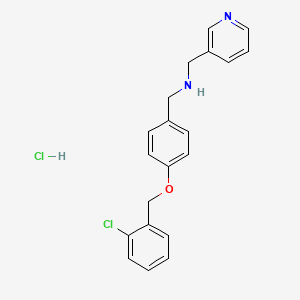 1-[4-[(2-chlorophenyl)methoxy]phenyl]-N-(pyridin-3-ylmethyl)methanamine;hydrochloride