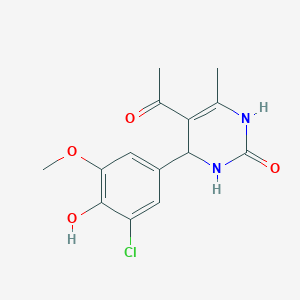 5-acetyl-4-(3-chloro-4-hydroxy-5-methoxyphenyl)-6-methyl-3,4-dihydro-2(1H)-pyrimidinone