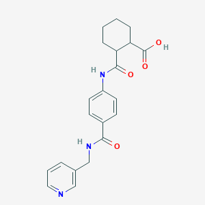 2-[[4-(Pyridin-3-ylmethylcarbamoyl)phenyl]carbamoyl]cyclohexane-1-carboxylic acid