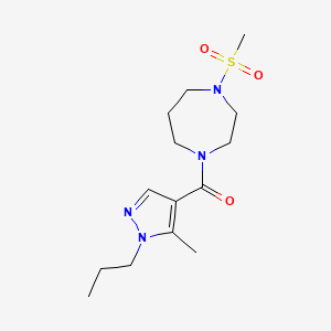 1-[(5-methyl-1-propyl-1H-pyrazol-4-yl)carbonyl]-4-(methylsulfonyl)-1,4-diazepane