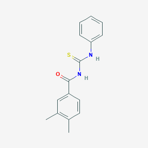 molecular formula C16H16N2OS B410098 3,4-dimethyl-N-(phenylcarbamothioyl)benzamide 