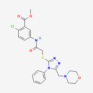 methyl 2-chloro-5-[({[5-(4-morpholinylmethyl)-4-phenyl-4H-1,2,4-triazol-3-yl]thio}acetyl)amino]benzoate