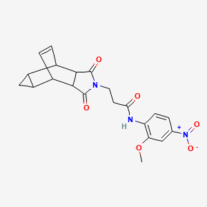 3-(1,3-dioxooctahydro-4,6-ethenocyclopropa[f]isoindol-2(1H)-yl)-N-(2-methoxy-4-nitrophenyl)propanamide