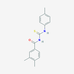 molecular formula C17H18N2OS B410100 3,4-dimethyl-N-[(4-methylphenyl)carbamothioyl]benzamide 