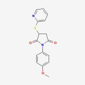 1-(4-Methoxyphenyl)-3-(pyridin-2-ylsulfanyl)pyrrolidine-2,5-dione