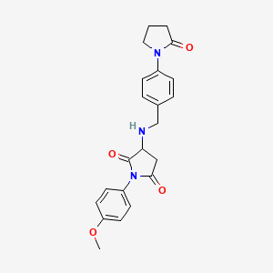 1-(4-methoxyphenyl)-3-{[4-(2-oxo-1-pyrrolidinyl)benzyl]amino}-2,5-pyrrolidinedione