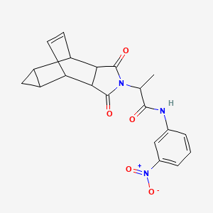 2-(1,3-dioxooctahydro-4,6-ethenocyclopropa[f]isoindol-2(1H)-yl)-N-(3-nitrophenyl)propanamide