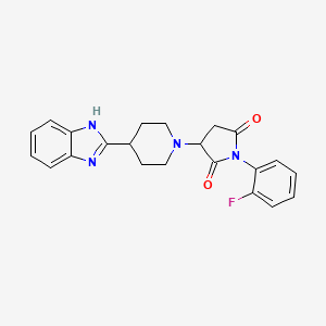 3-[4-(1H-benzimidazol-2-yl)-1-piperidinyl]-1-(2-fluorophenyl)-2,5-pyrrolidinedione