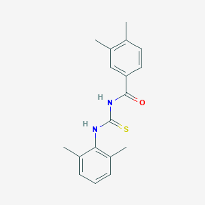 molecular formula C18H20N2OS B410107 N-[(2,6-dimethylphenyl)carbamothioyl]-3,4-dimethylbenzamide 