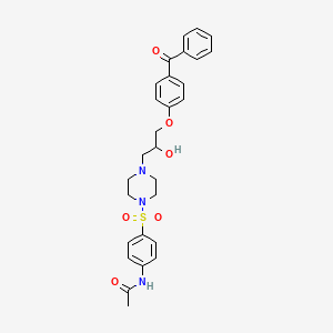 N-[4-({4-[3-(4-benzoylphenoxy)-2-hydroxypropyl]piperazin-1-yl}sulfonyl)phenyl]acetamide