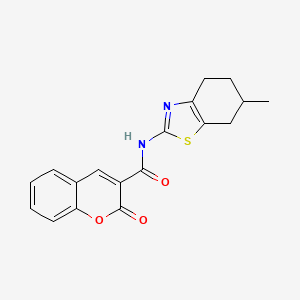 molecular formula C18H16N2O3S B4101077 N-(6-methyl-4,5,6,7-tetrahydro-1,3-benzothiazol-2-yl)-2-oxo-2H-chromene-3-carboxamide 